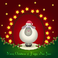 sheep in the Christmas decorations N2