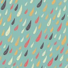 Cute seamless childish texture with colored rain Rainy pattern