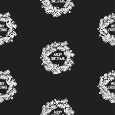 Hand drawn Christmas seamless pattern blackboard