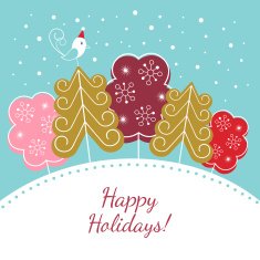 Happy holidays christmas card