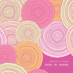 Vector doodle circle texture frame corner pattern background