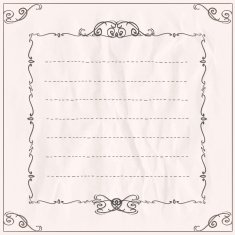Frame on a paper with place for text