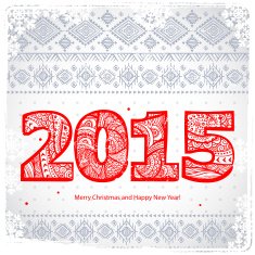 Vintage Christmas illustration with some tribal ornaments can be N5