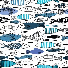 Underwater seamless pattern with fishes N3