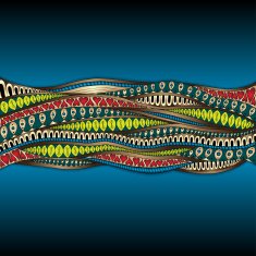 Vintage decorative waves background