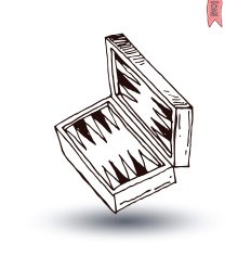 backgammon hand drawn vector illustration N2