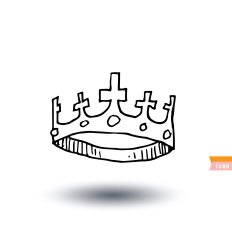 crown hand drawn vector N20