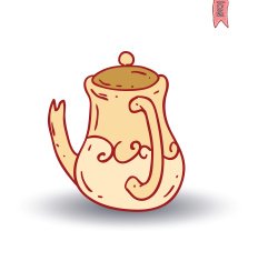 Coffee pot Vector isolated N9