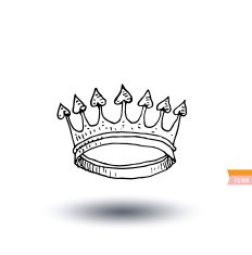 crown hand drawn vector N22