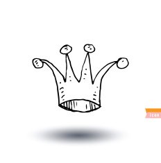 crown hand drawn vector N23