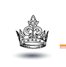 crown hand drawn vector N24