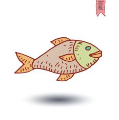 Fish cartoon vector illustration N2