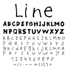 Hand drawn alphabet vector N57