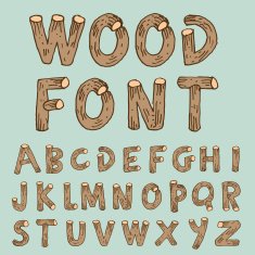 Hand drawn alphabet vector N58