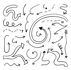 Set of arrows hand drawn vector illustration N42
