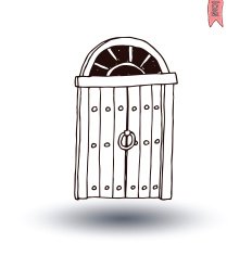 old Door icon illustration vector N7