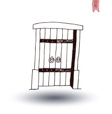old Door icon illustration vector N8