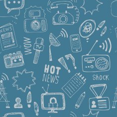 Journalism seamless pattern