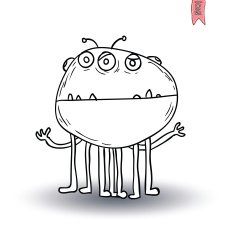 cartoon monster vector illustration N15