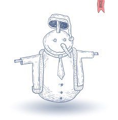 Snowman Vector Illustration N2