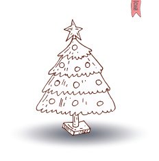 Christmas Tree Vector Illustration N8