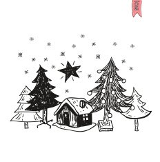 Christmas Tree Vector Illustration N9