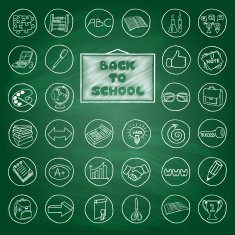 Doodle school buttons