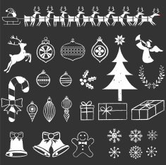 Chalkboard Christmas Elements