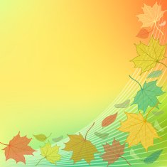 Autumn background with fallen leaves and blank space free image download