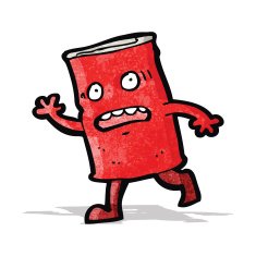 cartoon waving soda can N4