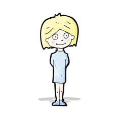 cartoon happy blond girl N24