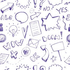 Vector hand drawn doodle pattern N3