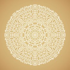 Round mandala kaleidoscopic ornamental background