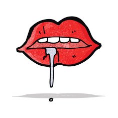 cartoon drooling lips N2