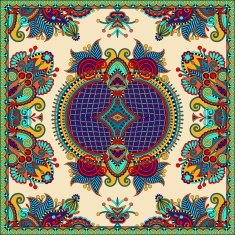 Traditional ornamental floral paisley bandanna N441