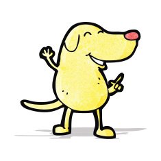 cartoon happy dog N118