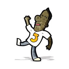 cartoon man in shirt with number five N2