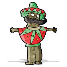 Cartoon Mexican Man N14