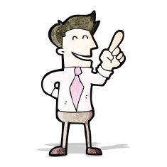 cartoon man with great idea N65