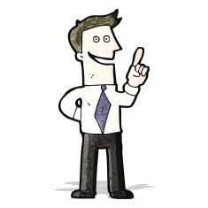 cartoon man with idea N251
