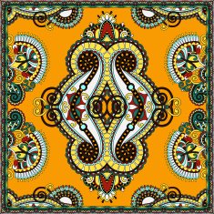 Traditional ornamental floral paisley bandanna You can use this N99