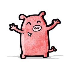 Funny cartoon pig N9