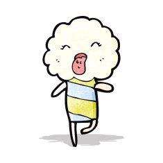 cute cloud head creature sticking out tongue N4