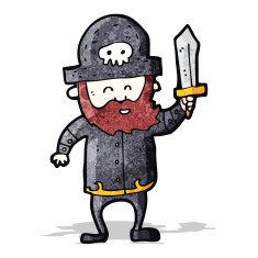 Cartoon Pirate Captain N65