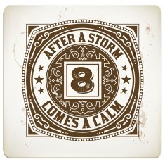 Retro stamp Coffee drops details Elements organized by layers
