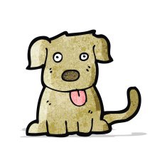 cartoon little dog N166