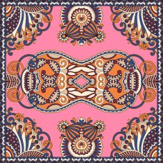Traditional ornamental floral paisley bandanna You can use this N101