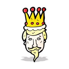 cartoon king's head N6