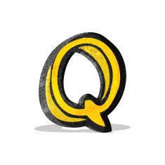 Cartoon Letter Q N26