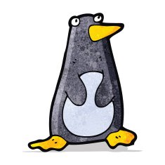 funny cartoon penguin N60